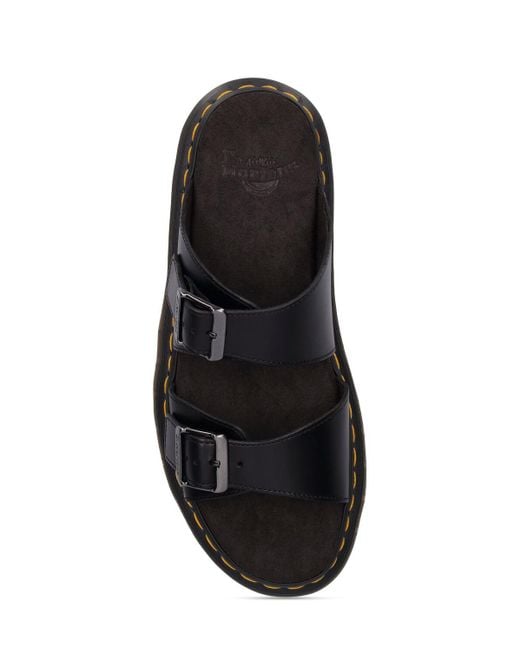 Dr. Martens Black Josef Leather Sandals for men