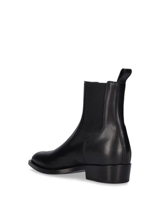 Mattia Capezzani Black Gaucho Leather Texan Boots for men