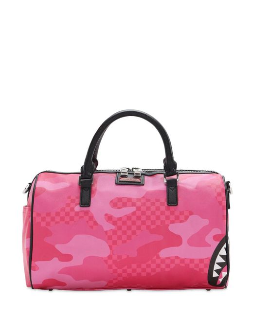 Sprayground Pink Anime Camo Mini Duffle Bag for men