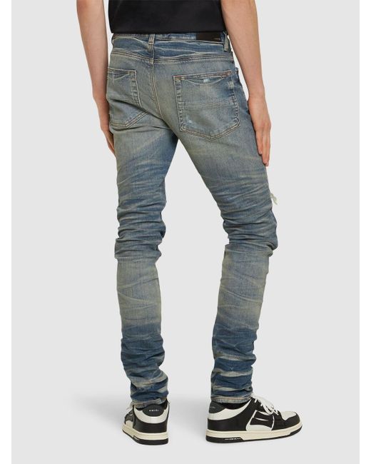 Jeans thrasher in cotone stretch / paillettes di Amiri in Blue da Uomo