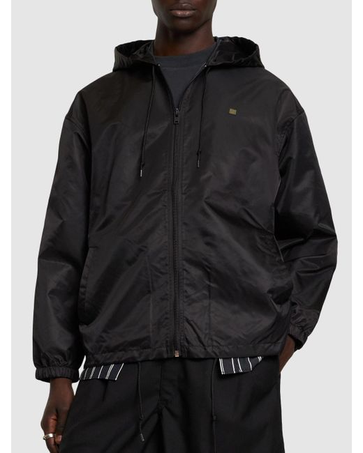 Acne Black Ovitta Solid Nylon Jacket for men