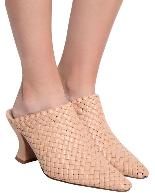 bottega leather mules