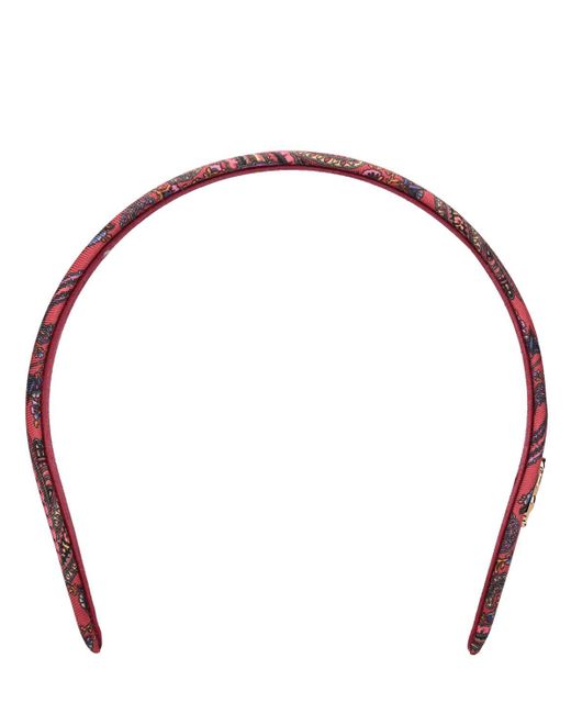 Etro Multicolor Large Silk Headband