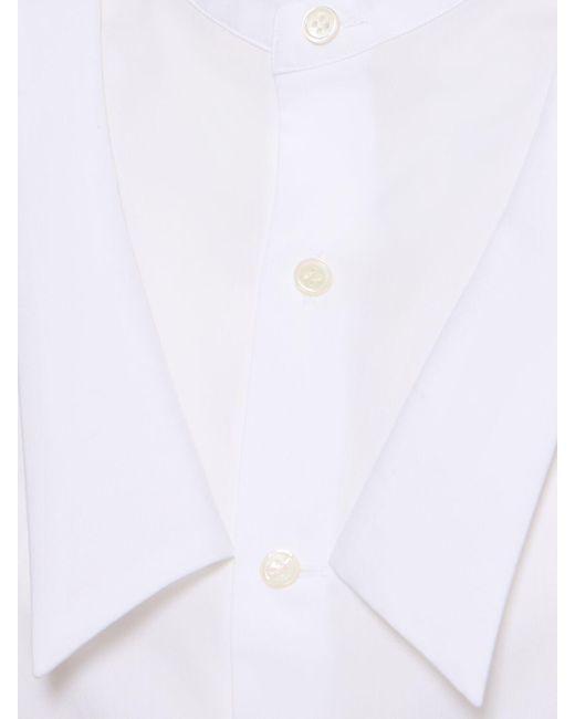 Noir Kei Ninomiya White Broad Double Collar Cotton Shirt