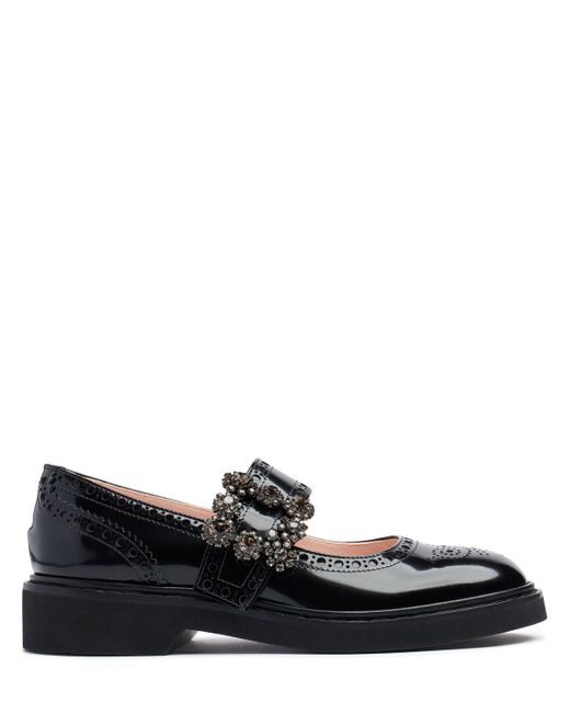Roger Vivier Viv Rangers Flower レザーローファー 30mm Black