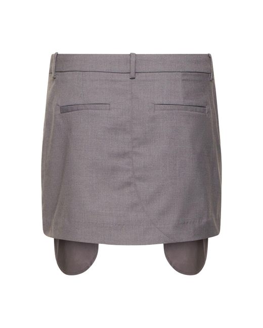 Designers Remix Gray Steven Viscose Blend Mini Skirt