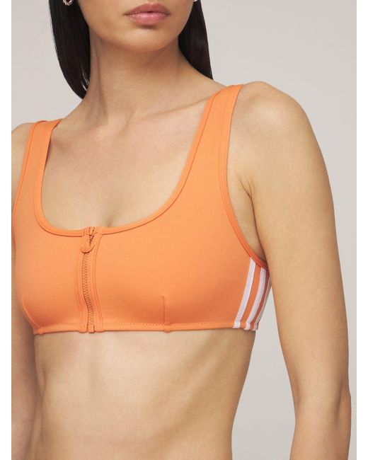 adidas Originals Pb Bikini Top in Orange (White) | Lyst