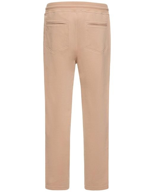 Pantalones de felpa de algodón Brunello Cucinelli de hombre de color Natural