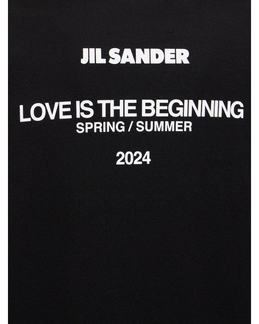 Jil Sander Black Cotton Jersey Long T-shirt for men