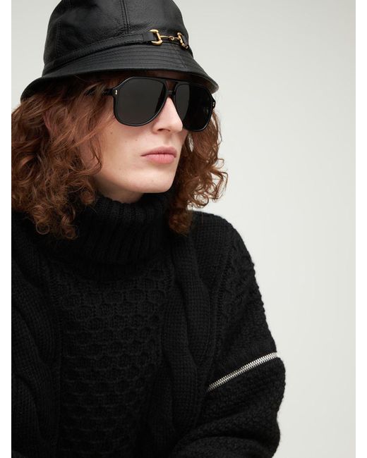Gucci Leather Cloche Hat W/ Horsebit in 
