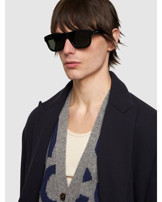 Gucci Gray gg1509s Acetate Oval Frame Sunglasses for men