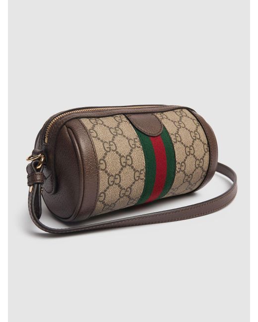 Ophidia canvas shoulder bag di Gucci in Brown