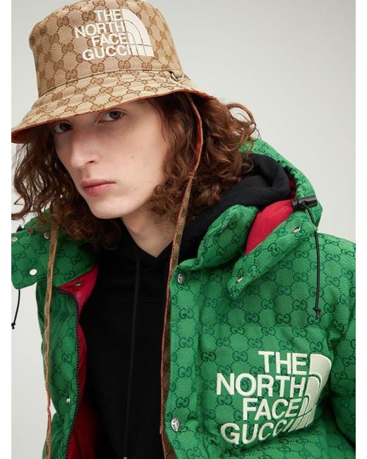 Gucci X The North Face Gg Canvas Hat in Natural for Men | Lyst