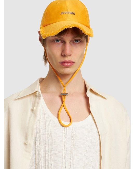 Cappello la casquette artichaut in cotone di Jacquemus in Yellow da Uomo