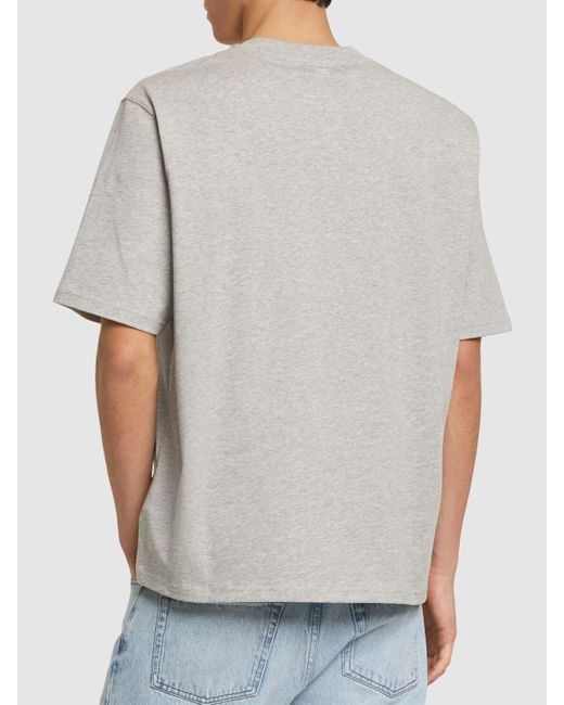 T-shirt en coton épais à logo AMI pour homme en coloris White