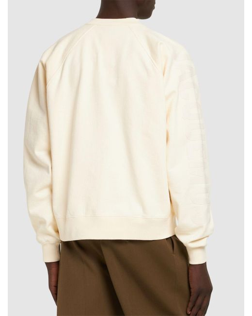 Jacquemus Natural Le Crewneck Typo Sweatshirt for men