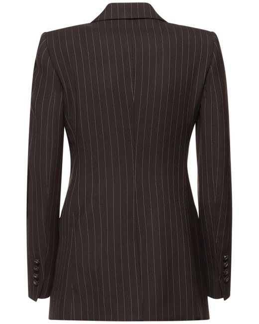 Dolce & Gabbana Black Pinstripe Wool Jacket