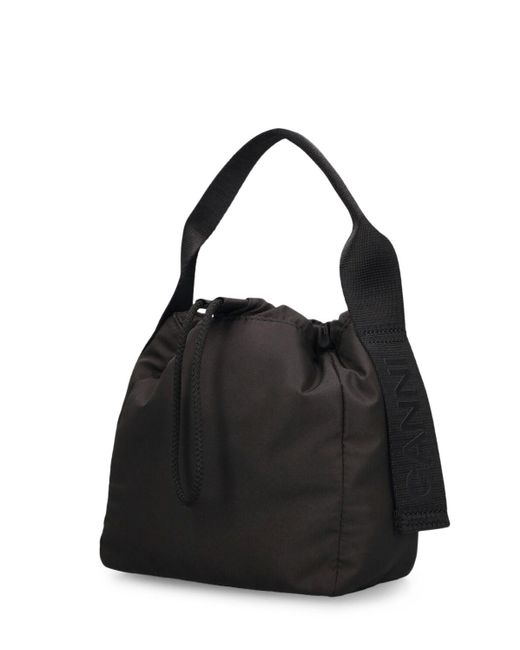 Ganni Black Recycled Tech Top Handle Bag