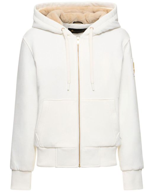 Moose Knuckles Gold Capsule Madison Bunny Sweater in White | Lyst