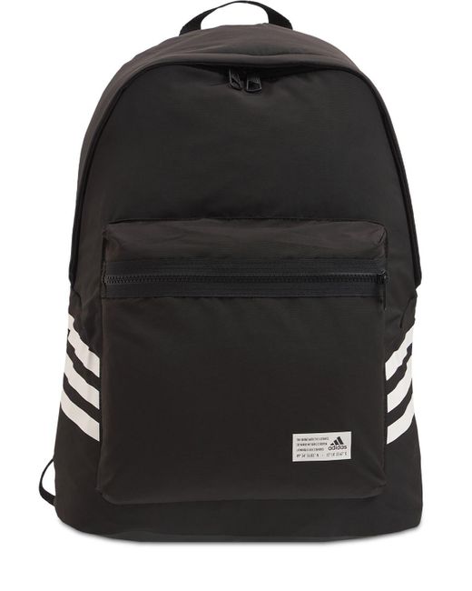 Adidas Originals Black 3 Stripes Logo Backpack for men