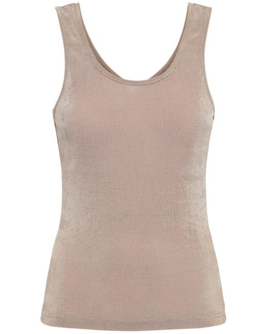AMI Natural Ribbed Jersey Tank Top