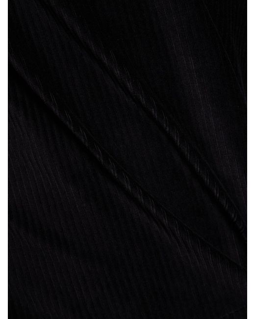Giorgio Brato Black Cotton Velvet Polo for men