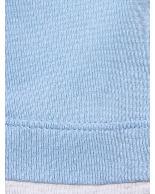 メンズ Brunello Cucinelli レイヤードコットンジャージーtシャツ Blue