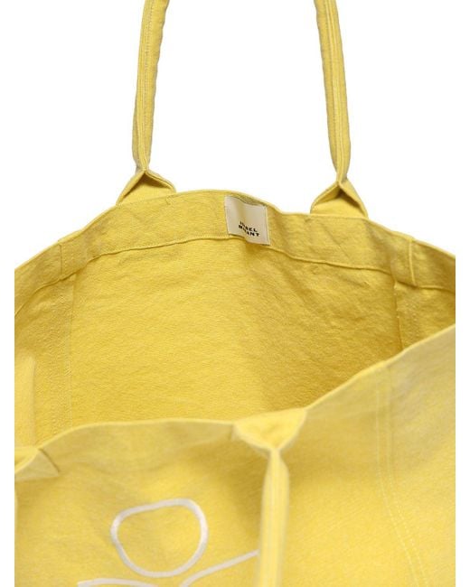 Isabel Marant Yellow Small Yenky Canvas Tote Bag