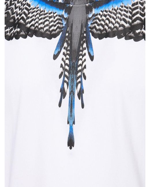 Marcelo Burlon Blue Grizzly Wings Cotton Jersey T-shirt for men