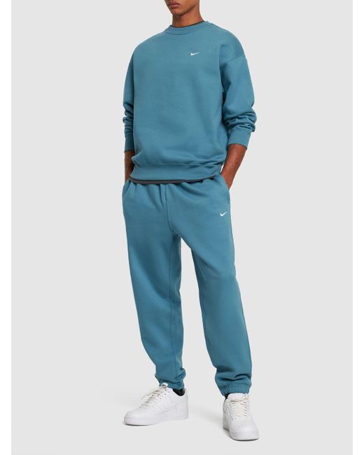 Sweat-shirt en coton à col ras-du-cou solo swoosh Nike pour homme en  coloris Bleu | Lyst