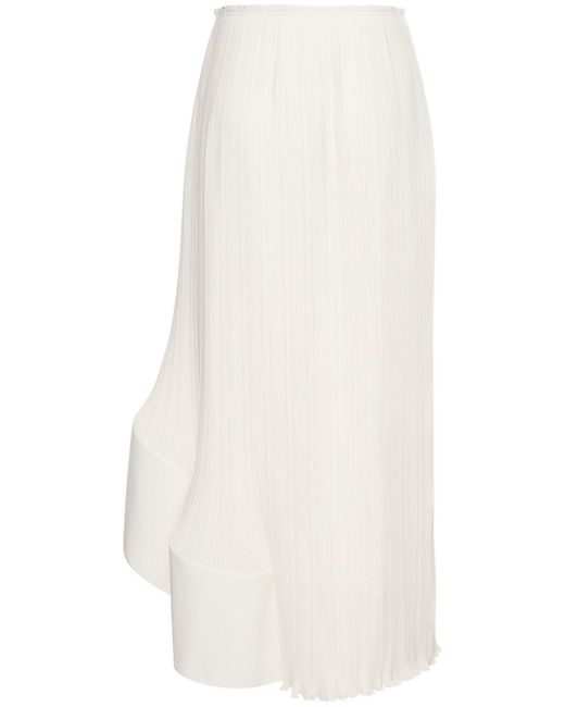 Falda midi plisada con cintura alta Lanvin de color White