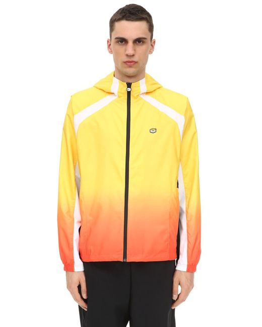 Nike Yellow M Nrg Tn Track Jkt Hd Nylon Jacket for men