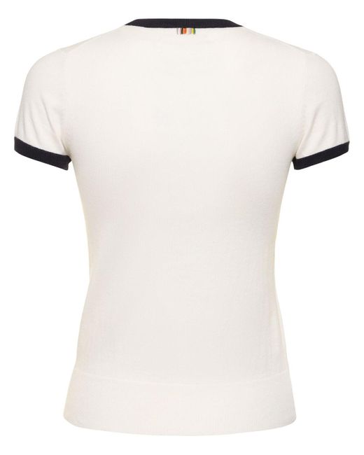 Lot de 3 t-shirts en cachemire de coton chloe Extreme Cashmere en coloris White