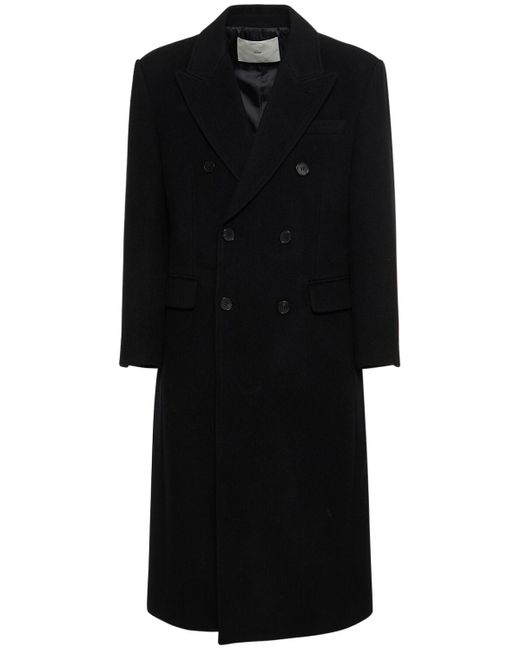 Cappotto doppiopetto in lana di DUNST in Black