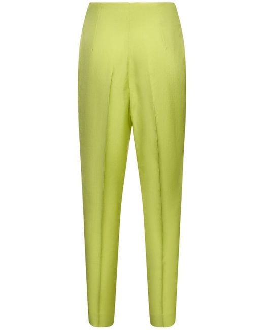 Pantaloni dritti a vita alta ramona di Ralph Lauren Collection in Yellow