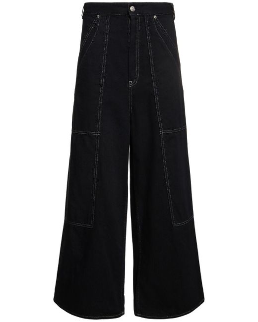 MM6 by Maison Martin Margiela Black Wide Leg 5-Pocket Denim Jeans
