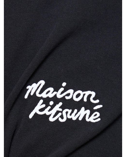 Camiseta de algodón Maison Kitsuné de hombre de color Black