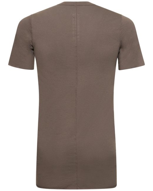 Rick Owens Brown Basic Cotton T-Shirt for men
