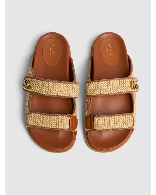Gucci Brown 35mm Hohe Sandalen Mit Doppel-g