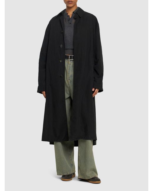 Trench-coat en coton à boutonnage simple Maison Margiela en coloris Black