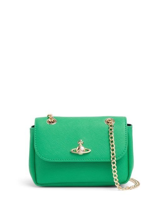 Petit sac en simili-cuir saffiano Vivienne Westwood en coloris Green