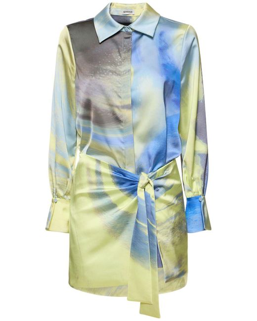 Vestito larson stampato di Jonathan Simkhai in Blue