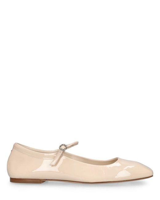 Aeyde Natural 10mm Uma Patent Leather Flats