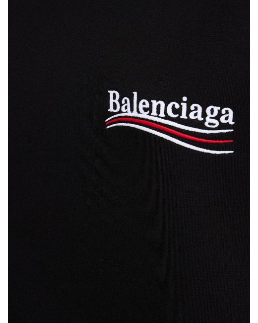 Felpa medium fit in cotone con cappuccio di Balenciaga in Black