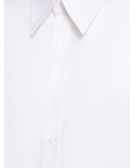 Camisa clásica de popelina Dolce & Gabbana de hombre de color White