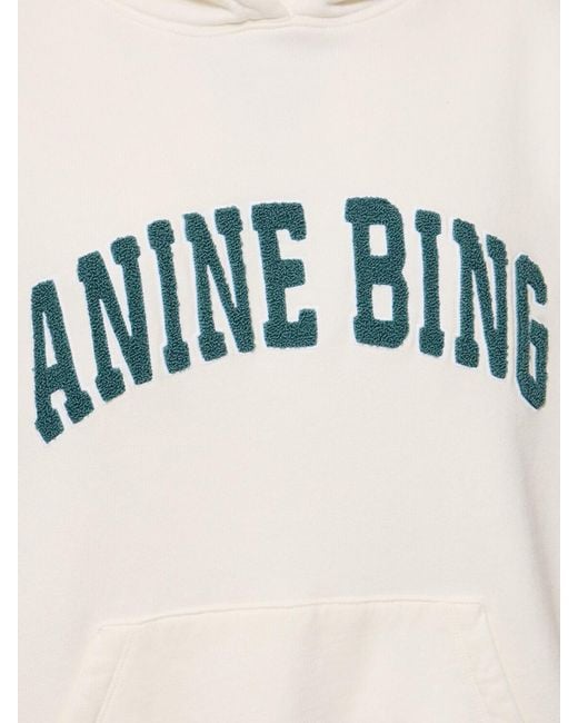 Sudadera de algodón con logo Anine Bing de color White