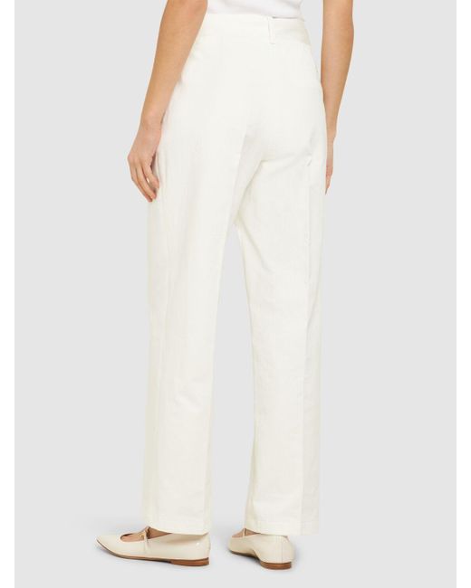DUNST White Summer Chino Pants