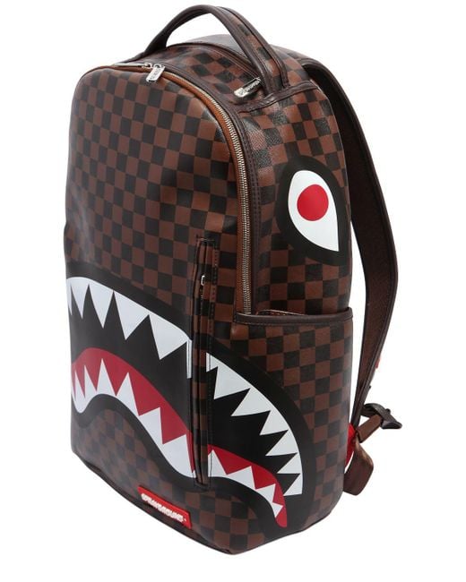 Sprayground Multicolor Shark In Paris Faux Leather Backpack for men