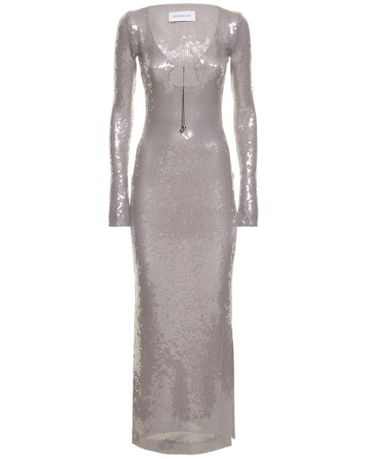 16Arlington Gray Solaria Sequined Midi Dress