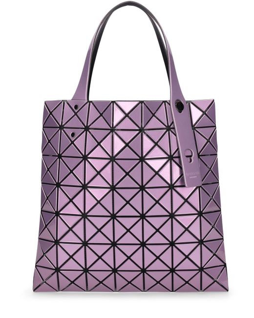 Borsa shopping prism metallizzata di Bao Bao Issey Miyake in Purple